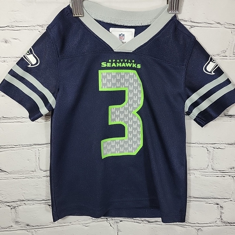 NFL TEAM APPAREL Seattle Seahawks #3 Russell Wilson Jersey Shirt Toddler Size 2T